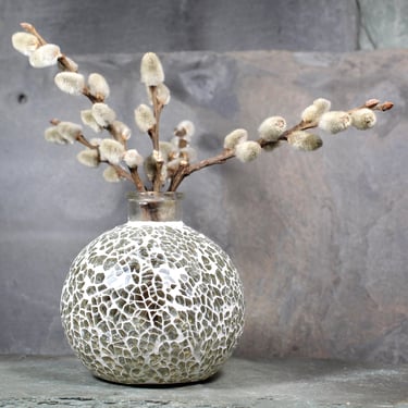 Crackle Glass Bud Vase | Mosaic Glass Vase | Bixley Shop 