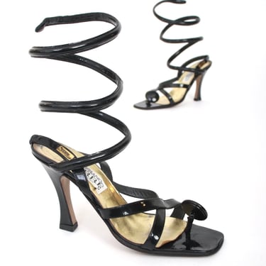 Gianfranco Ferre Wrap Ankle Heels