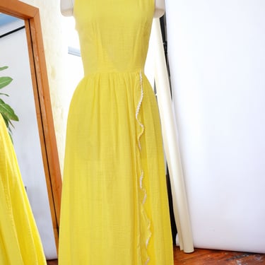 Lemon Seersucker Maxi L