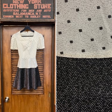 Vintage 1960’s Deadstock Metallic Lurex Glam Two Tone Peplum Mod Dress, Vintage 1960’s Dress, Peplum, Lurex, Two Tone, Deadstock, Glam, 