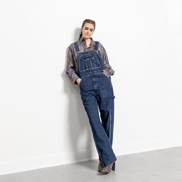 DENIM CARPENTER OVERALLS Workwear Oversize Baggy Menswear Unisex Dungarees / Large Medium 