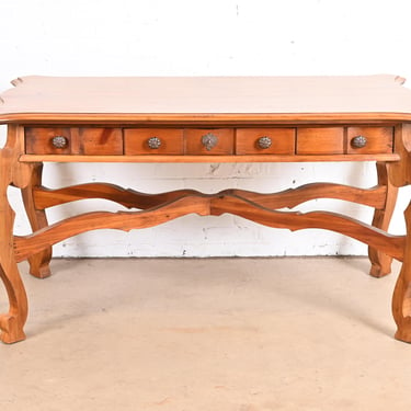 Romweber Spanish Baroque Carved Pine Writing Desk