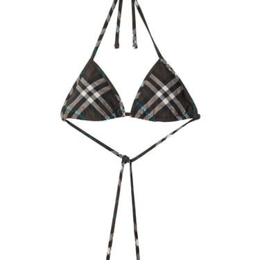 Burberry Women Check Triangle Bikini Top