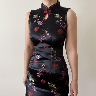 60's Traditional Chinese Dress, Black Silk Brocade Dress, | Surf and the  City - Orcas, WA | ATTIC