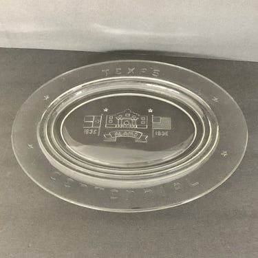 Texas Centennial Glass Serving Platter 
