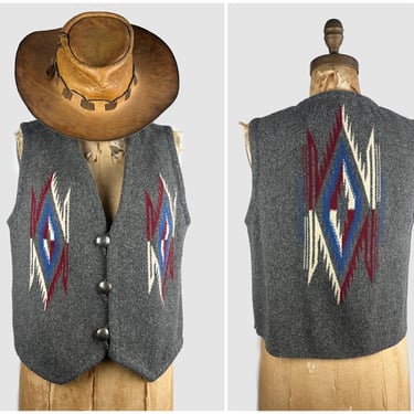 1940s Chimayo Vest / Rare Chimayo Vest / 40s - 50s Striped