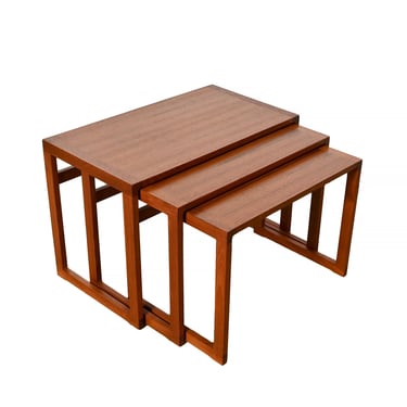 Teak Nesting Tables Kai Kristiansen for Vildbjerg Møbelfabrik Danish Modern 