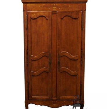 NATIONAL MT. AIRY Solid Cherry Country Style 44" Clothing Armoire w. Hand-Painted Floral Accents 2052-288 