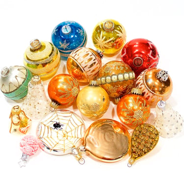 VINTAGE: 18 West Germany Mercury Glass Ornaments - Christmas Ornaments - SKU Tub-395-00013882 