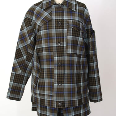 Tibi Plaid Workman Jacket & Short Set