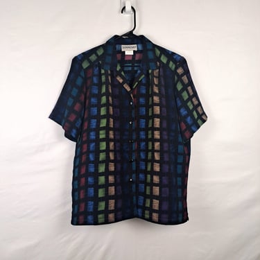 Vintage 90s Rainbow Square Shirt 