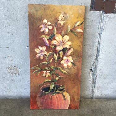 Original Acrylic Painting &quot;Lily's Life&quot; Signed by Artist