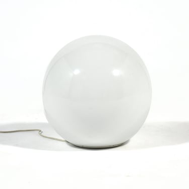 Minimalist White Glass Globe Table Lamp