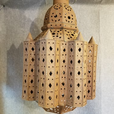 Decorative Punched Steel Lantern 12 x 20
