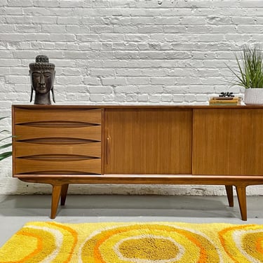 LONG + Handsome Mid Century MODERN styled Teak CREDENZA / Sideboard / Media Stand 