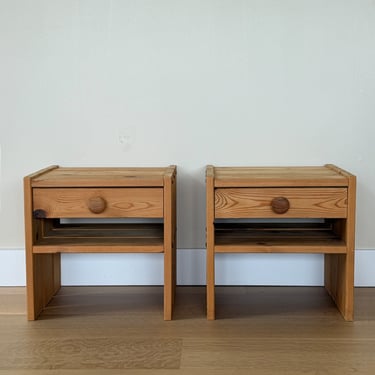 Vintage Pair of Pine Danish Nightstands