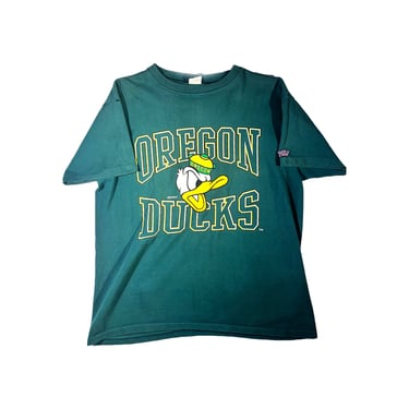 Vintage Oregon Ducks T-Shirt Green Team University Sports Disney