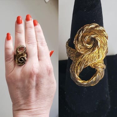 Victorian Braided Wire Ring - Estate Jewelry - Vintage Boho Jewelry - Antique Accessories 