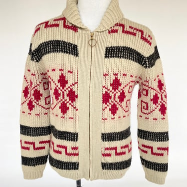 1970s Pendleton Sweater Wool Cardigan M 