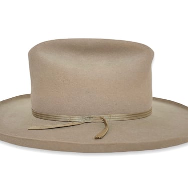 Vintage STETSON Cowboy Hat ~ size 7 1/4  to 7 3/8 ~ Pencil Curl ~ Western Fedora ~ Wide Brim ~ 3X Beaver Fur Felt ~ Rancher / Open Road 