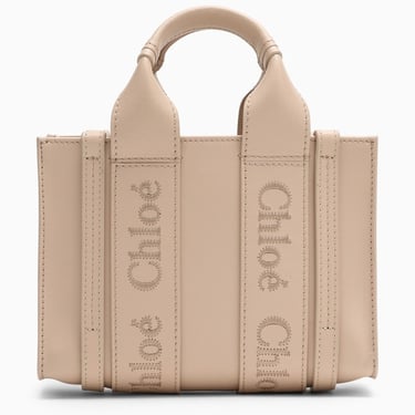 Chloe Woody Small Pink Leather Bag Women