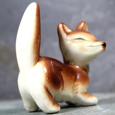 FOR FOX LOVERS! | Adorable, Vintage Ceramic Fox Figurine | Made in Japan | Circa 1950s/60s 