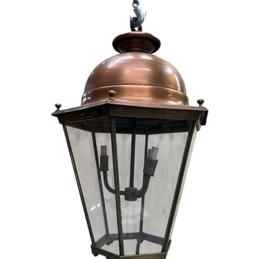 19th Century English Hanging Copper Lantern