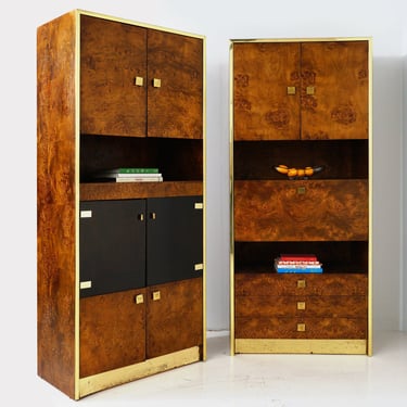 Burlwood Cabinet by Thomasville, 1980s 