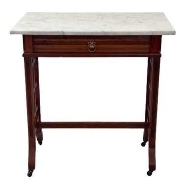 Free Shipping Within Continental US - Vintage Table With Marble Top 