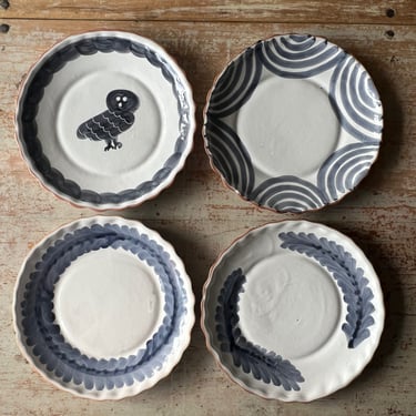 Set of Four Caprichoso Dinner Plates &#8211; Azul