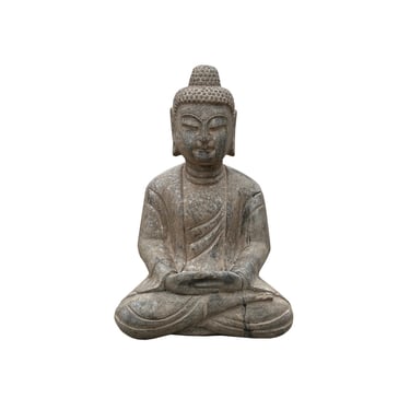 Chinese Jade Stone Sitting Buddha Gautama Amitabha Shakyamuni Statue ws1810S