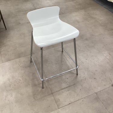 Crate and Barrel Felix White Counter Stools