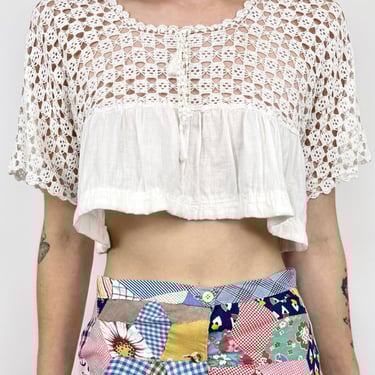 Charmed I'm Sure Edwardian Lace Crop Top