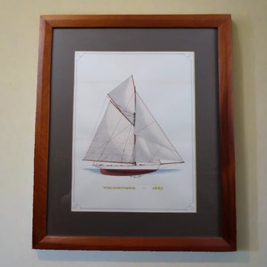 # Howard Rogers Framed Ship Art - Volunteer 1887