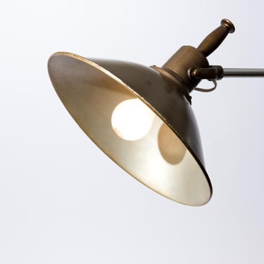 Industrial Floor Lamp, Esrobert Sun Lamp, Therapeutic, Converted to Regular Use, Bronze Color, Art Deco, c.1920s 