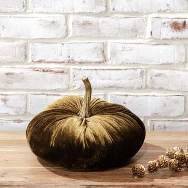 10" Velvet Pumpkin, holiday decor, fall pumpkins, fall color decor, fall photo props, thanksgiving decor, mantle decor, fall wedding 