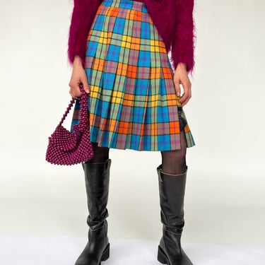 Escada Color Plaid Skirt (S)