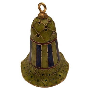 Vintage Cloisonne Enameled Bell 