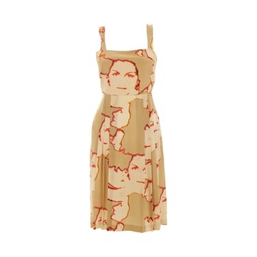 Chanel Tan Face Print Dress