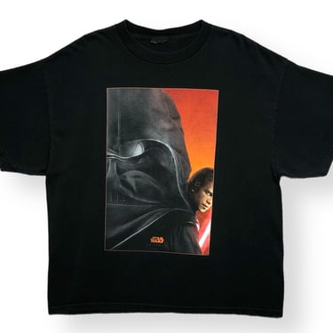 Vintage 2004 Star Wars Episode III Revenge Of The Sith Movie Promo Graphic T-Shirt Size XL 