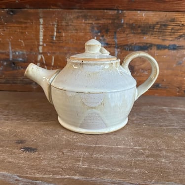 Teapot - Soft Yellow with White Geometrics 