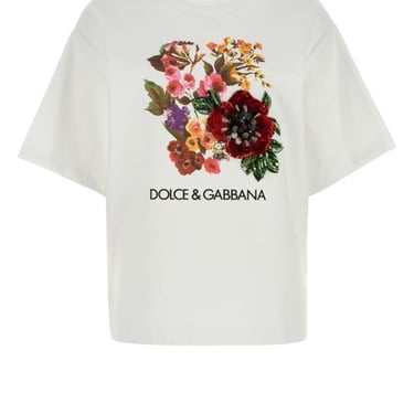 Dolce & Gabbana Woman White Jersey T-Shirt