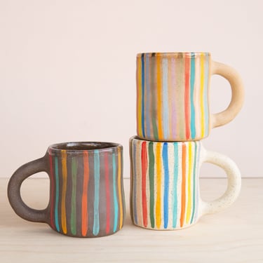 Melville Ceramics: Rainbow Stripe Mug