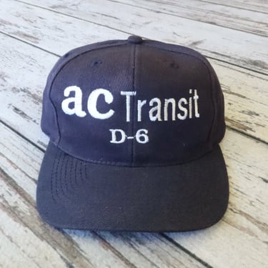 Vintage Bay Area East Bay AC Transit Bus Driver Snapback Hat Otto Cap Graffiti