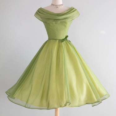 Fairytale Magic 1950's Spring Green & Yellow Party Dress / XS