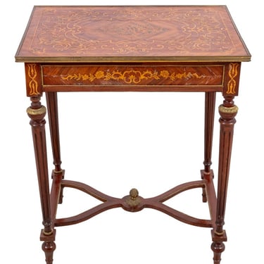 Louis XVI Style Kingwood and Marquetry Side Table