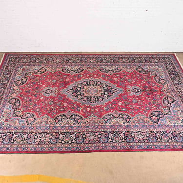 Vintage Hand-Knotted Persian Tabriz Large Room Size Rug
