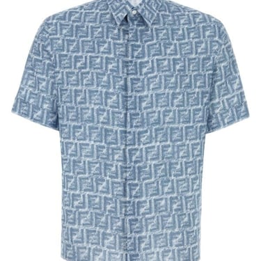 Fendi Man Printed Linen Shirt