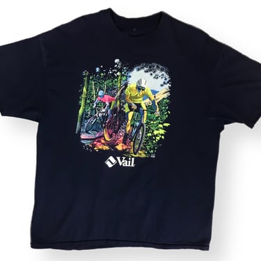 Vintage 1990 Vail Resorts Mountain Bike T-Shirt Size Large 