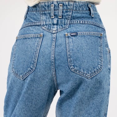 80s LEE pleated high waist tapered jeans, pleated at the ankle!  28W  j111